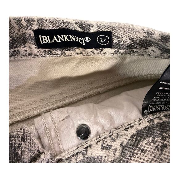 #113 BLANK NYC Snakeskin Jean Skirt - Picture 3 of 8